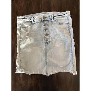 CP Jeans Size 7 Light Wash Blue Skirt Denim Distress Mini Biker Moto